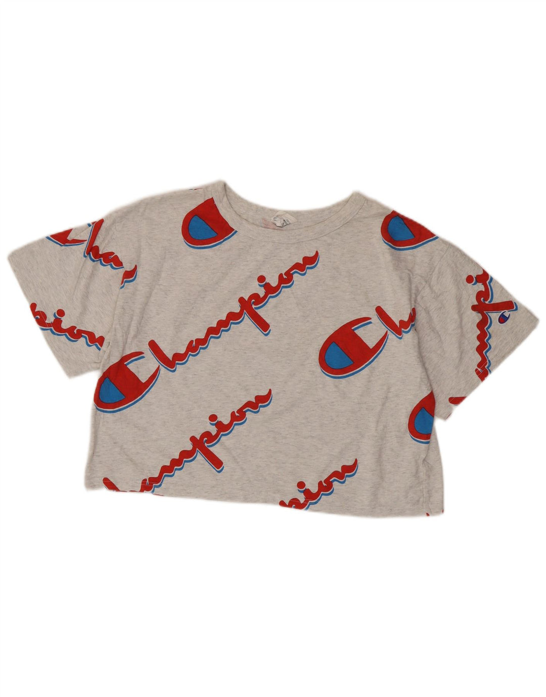 CHAMPION T-shirt court à tissage inversé pour femme UK 16 Large Gris