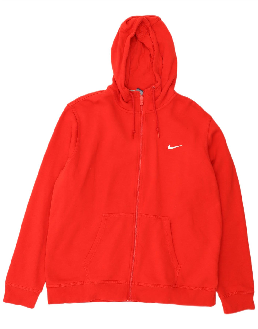 Nike Pull à capuche zippé pour homme 2XL Rouge Coton