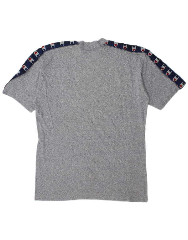 Champion T-Shirt Graphique Homme Top XL Bleu Moucheté Coton