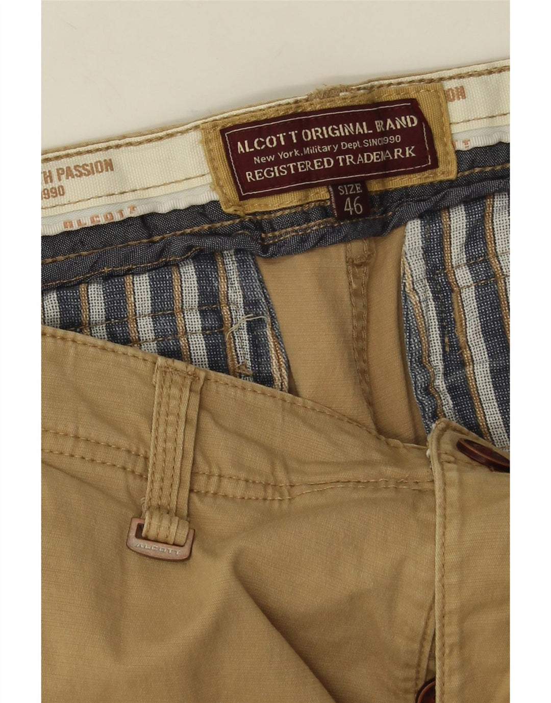 Alcott Short Cargo Homme IT 46 Petit W34 Coton Beige