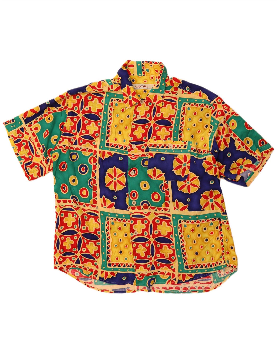 Chemise à manches courtes homme Cavori taille 43/44 XL patchwork multicolore