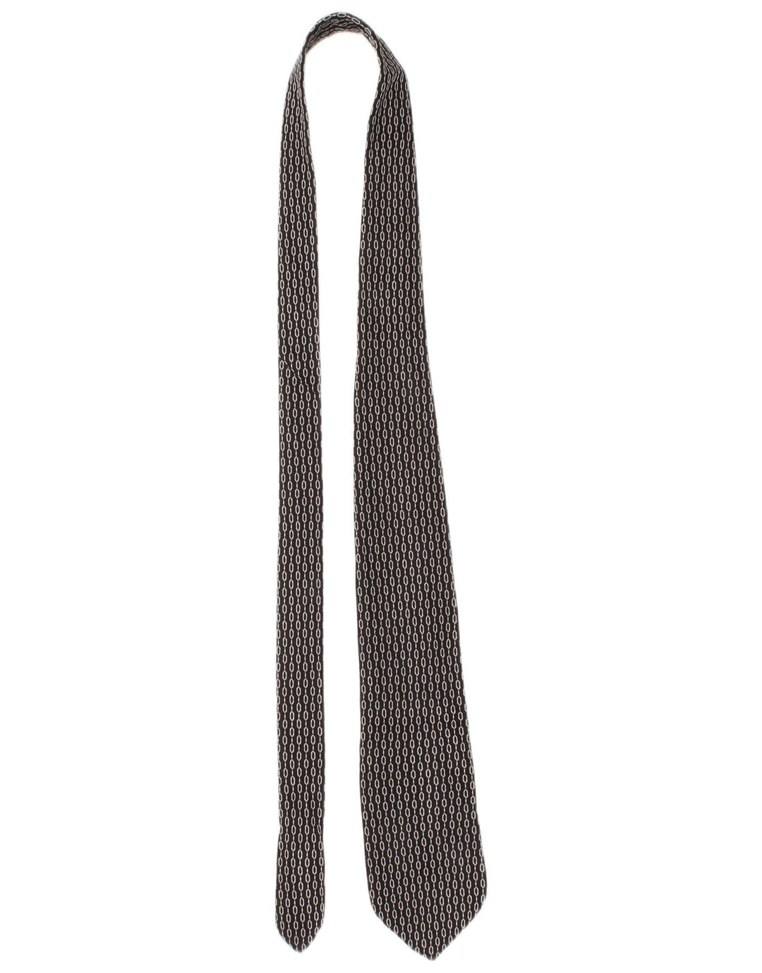 Dolce & Gabbana Cravate Homme Taille Unique Noir Géométrique Soie Classique