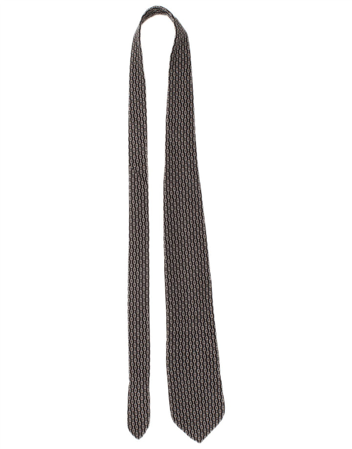 Dolce & Gabbana Cravate Homme Taille Unique Noir Géométrique Soie Classique
