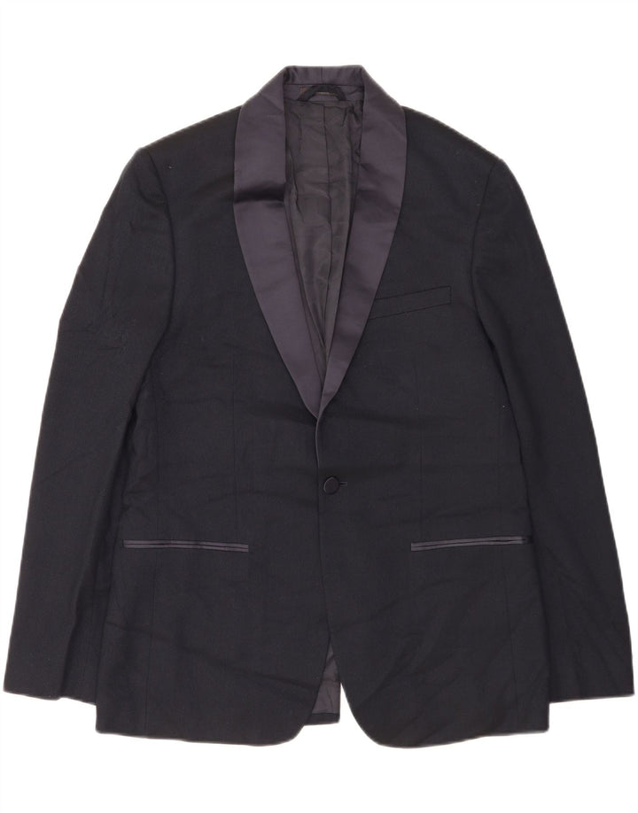 Marks & Spencer Veste blazer à 1 bouton pour homme UK 40 Large Bleu marine Polyester