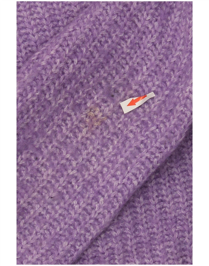 Zara Pull ras du cou pour femme UK 14 Violet moyen Polyester