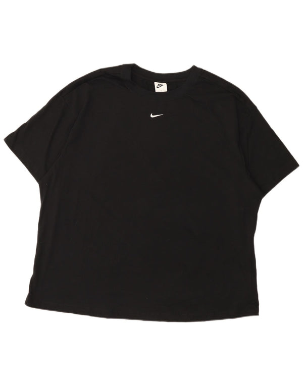 Nike T-shirt surdimensionné pour femme UK 18 XL Noir Coton