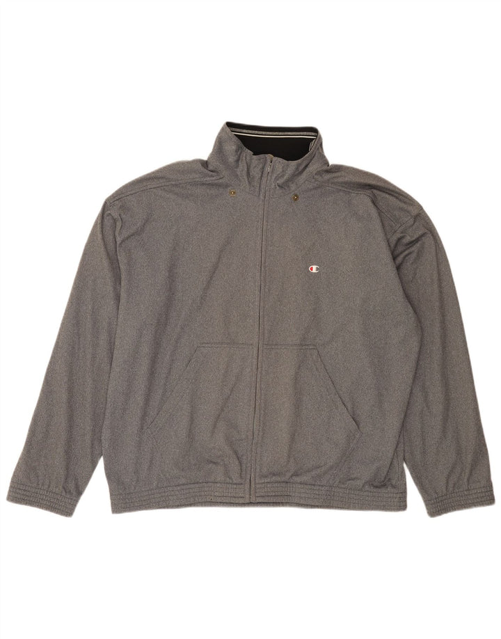 CHAMPION Veste de survêtement coupe ample pour hommes, grand gris, polyester
