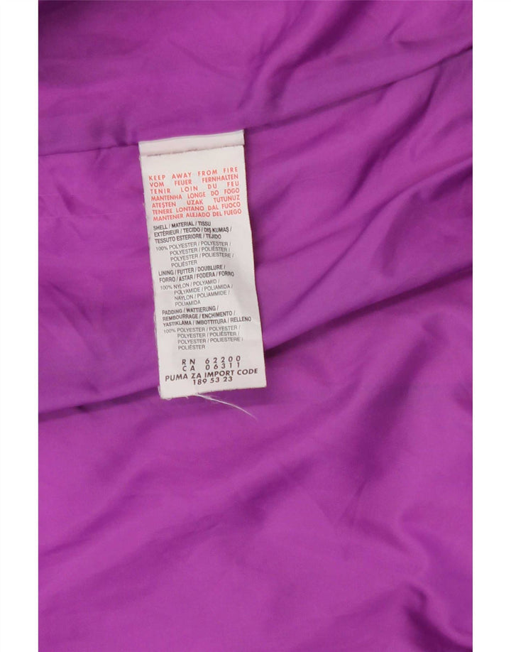Puma Veste rembourrée pour femme UK 14 Large Violet Polyester