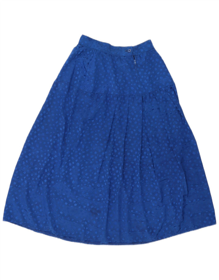 jupe évasée femme vintage W24 XS Bleu tacheté