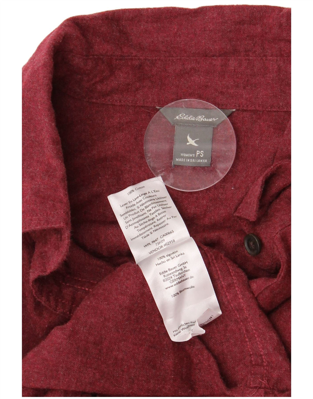 EDDIE BAUER Chemise surdimensionnée pour femme UK 10 Petit coton marron