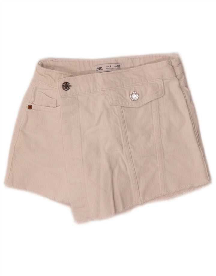 Short En Jean Fille Zara 7-8 Ans W20 Blanc