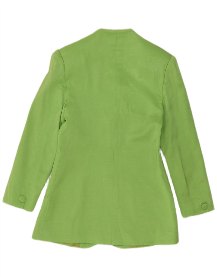 vintage Femmes 3 Bouton Blazer Veste UK 8 Petit Vert