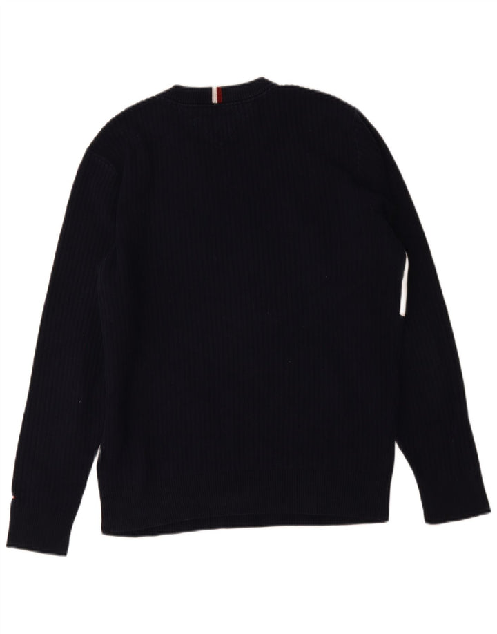 Tommy Hilfiger Pull Ras du Cou Homme Bleu Marine Moyen Colorblock