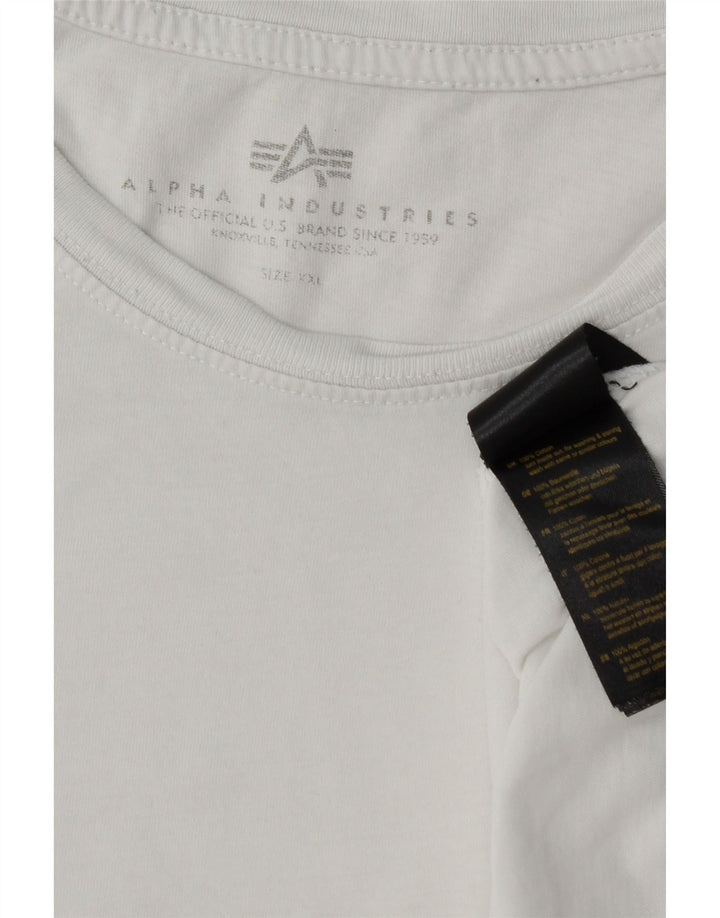 Alpha Industries T-Shirt Homme Haut 2XL Blanc Coton