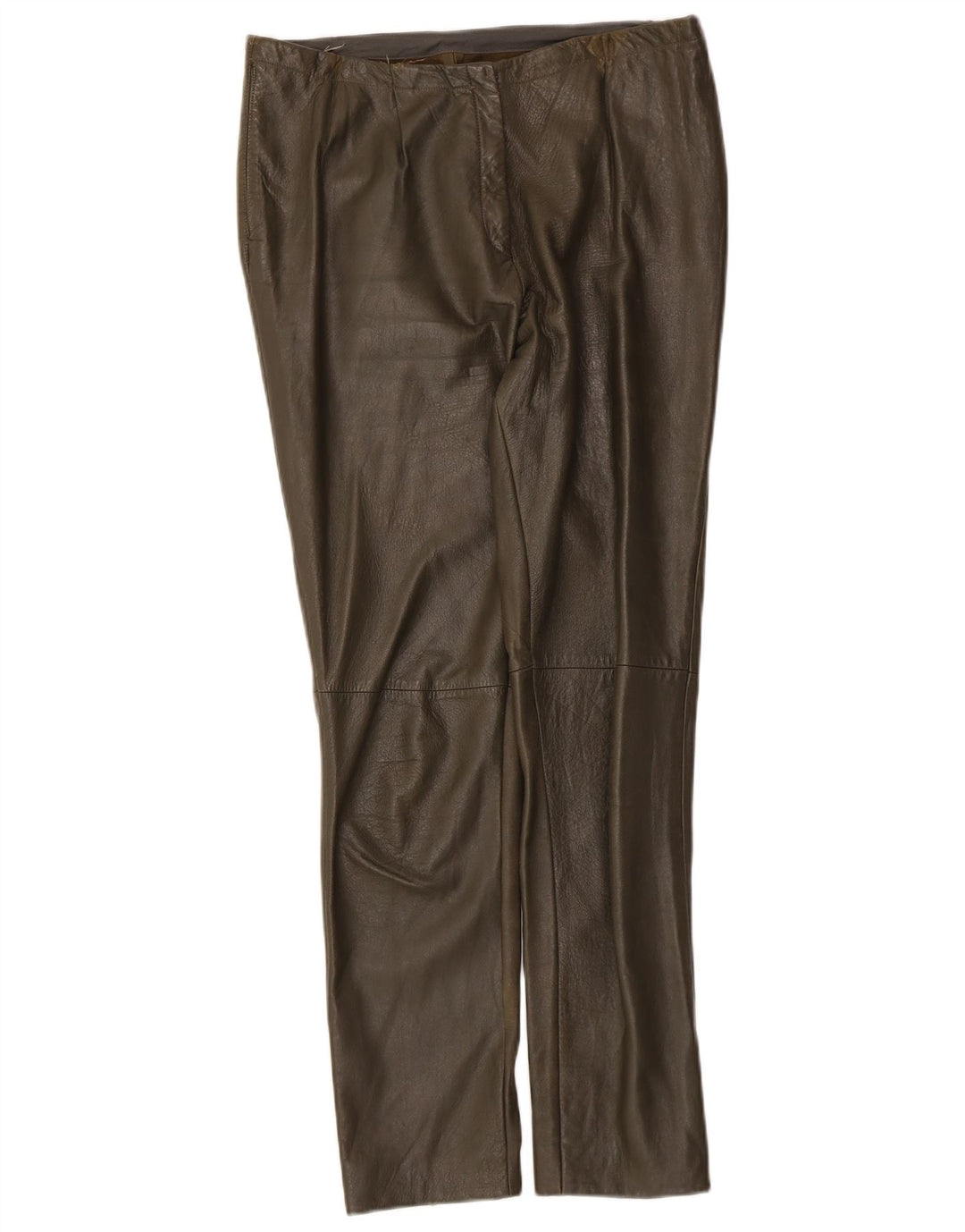 Pantalon en cuir femme vintage W32 L29 Kaki
