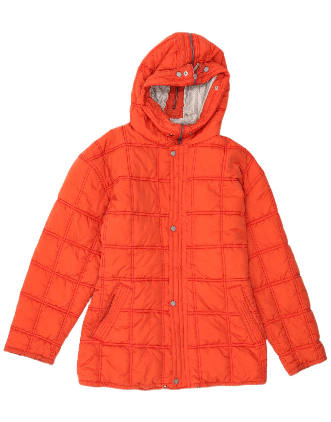 VINTAGE Veste de ski à capuche surdimensionnée pour femmes US 2 XS Nylon rouge