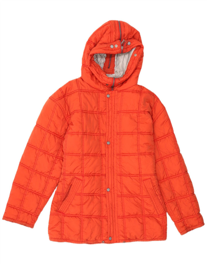 VINTAGE Veste de ski à capuche surdimensionnée pour femmes US 2 XS Nylon rouge