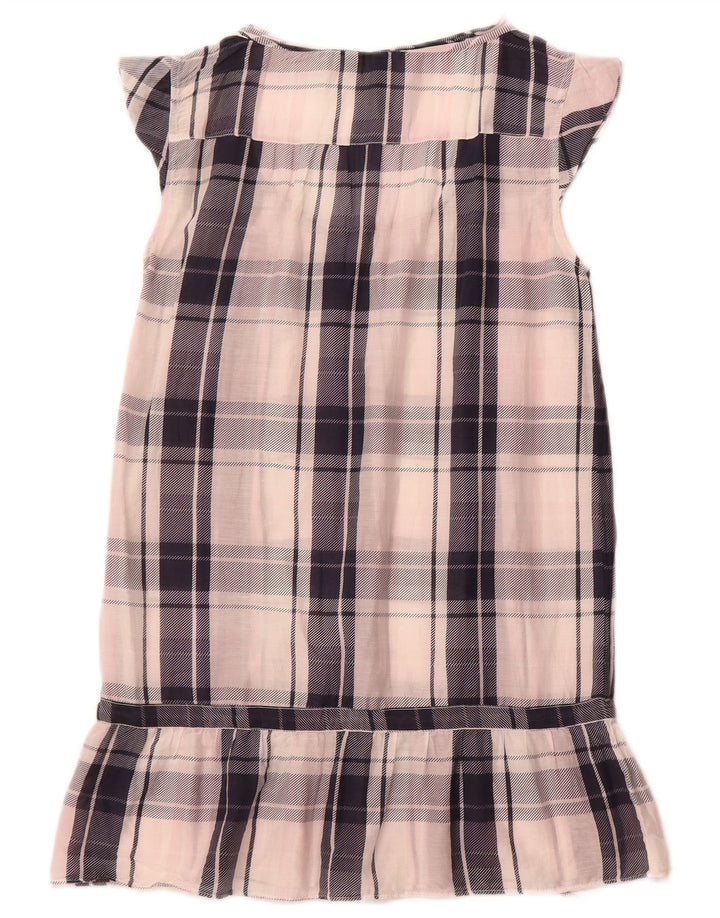 WOOLRICH Chemisier tunique pour femme UK 6 XS Blanc à carreaux en coton