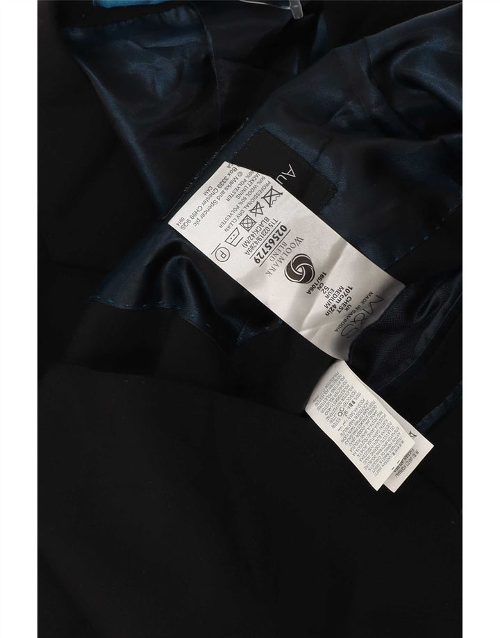 Marks & Spencer Veste blazer à 2 boutons pour homme UK 42 Grande laine noire