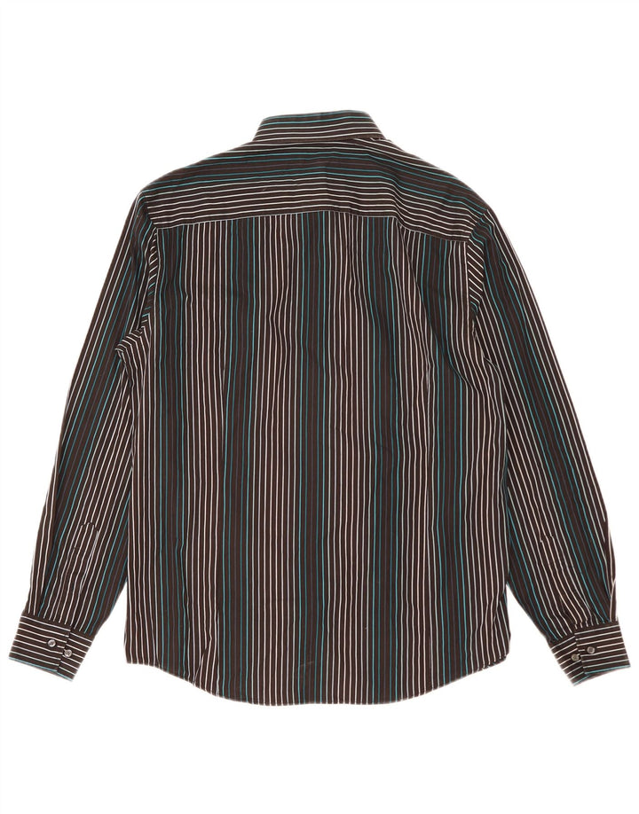 Jasper Conran Chemise Homme Coton Rayé Noir Moyen