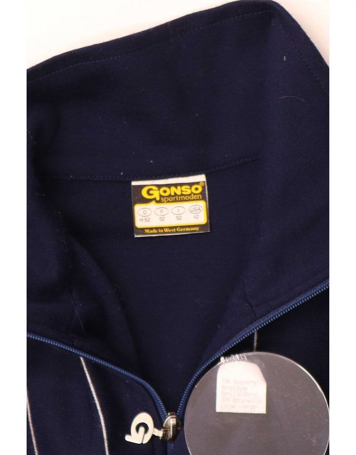 Gonso Veste de Survêtement Homme IT 52 Large Bleu Marine Rayé Polyacrylique