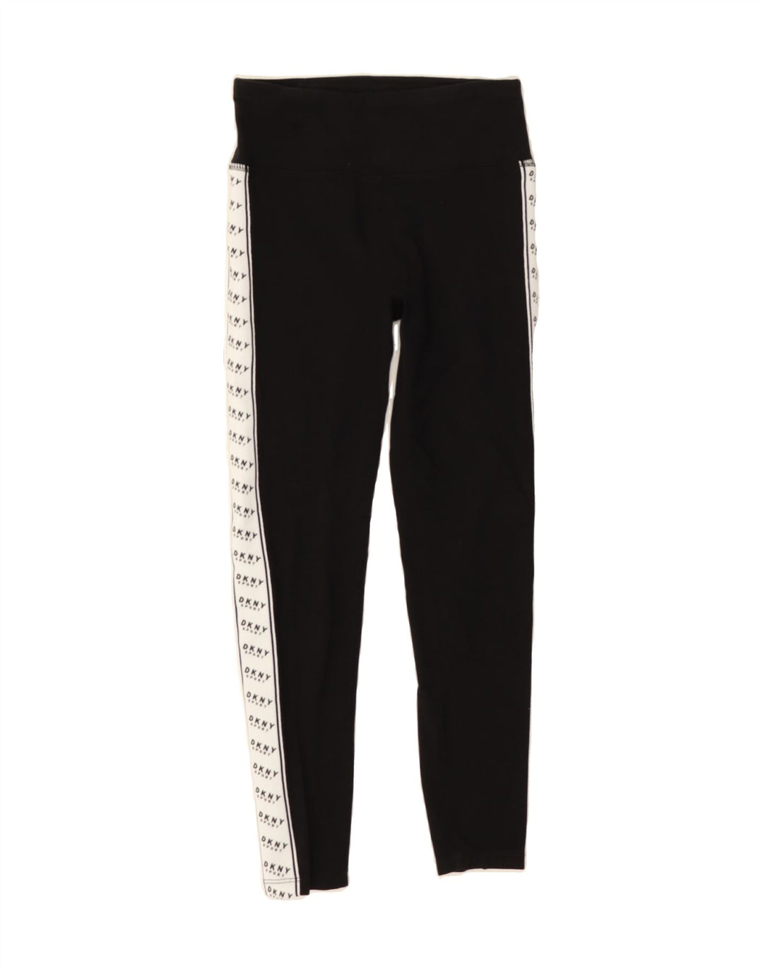 DKNY Womens Leggings UK 6 XS Black Colourblock Vintage Dkny and Second-Hand Dkny from Messina Hembry 