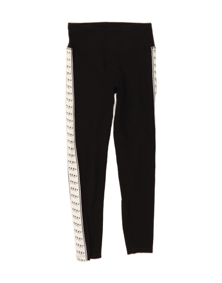 DKNY Womens Leggings UK 6 XS Black Colourblock Vintage Dkny and Second-Hand Dkny from Messina Hembry 