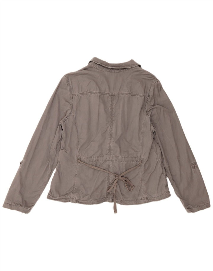 Eddie Bauer Veste blazer à 2 boutons pour femme UK 18 XL en coton gris