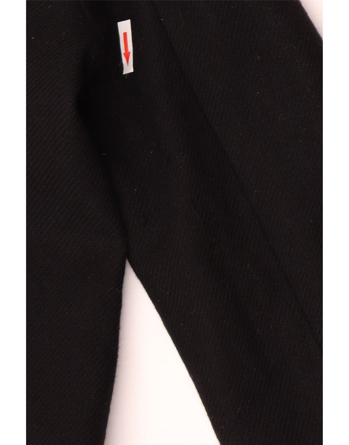Zara Manteau croisé pour femme UK 14 Laine noire moyenne
