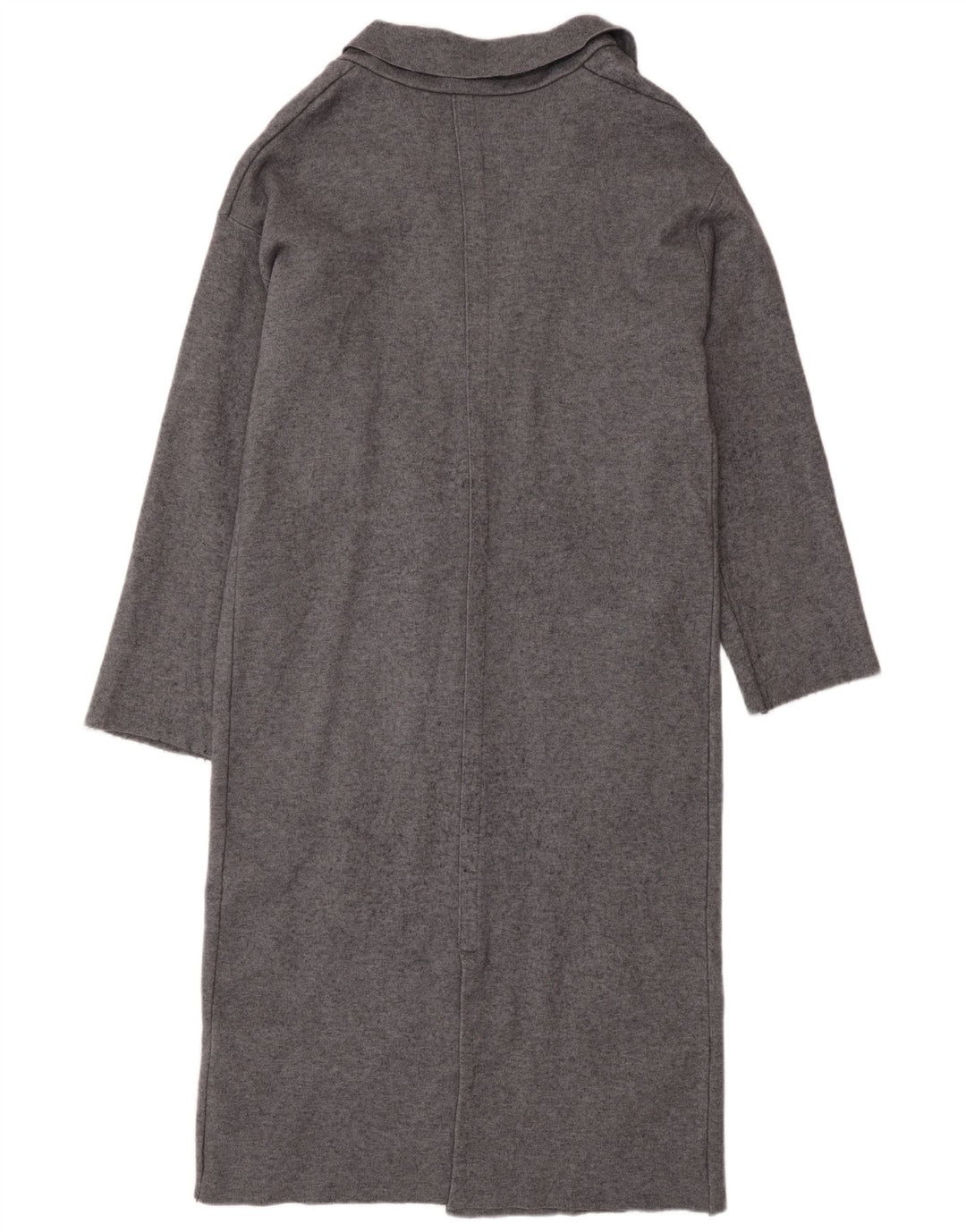 Zara Cardigan long pour femme en viscose gris moyen UK 44