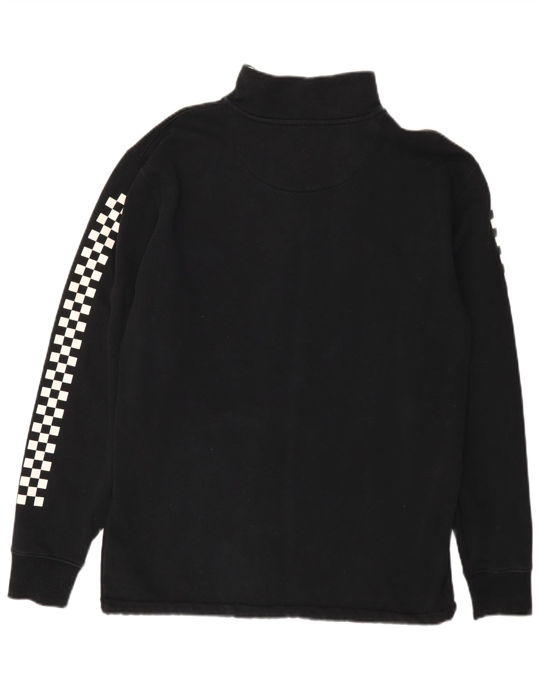 VANS Sweat-shirt à col zippé pour homme en coton géométrique noir moyen