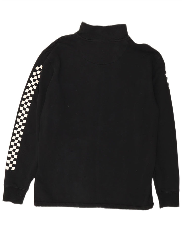 VANS Sweat-shirt à col zippé pour homme en coton géométrique noir moyen