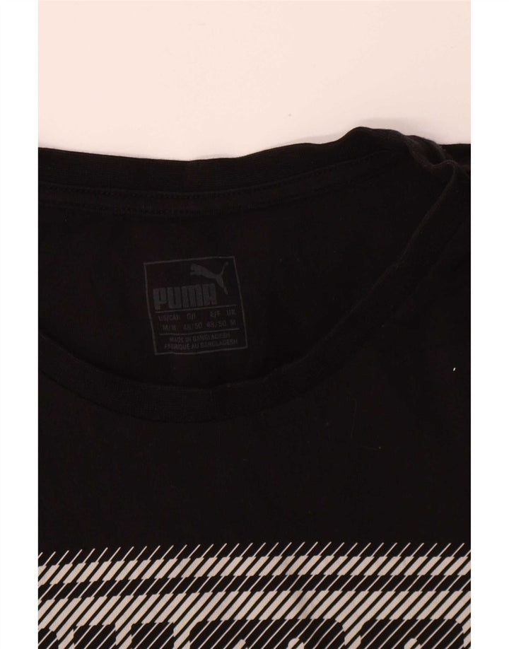 Puma T-Shirt Graphique Homme Noir Moyen Coton