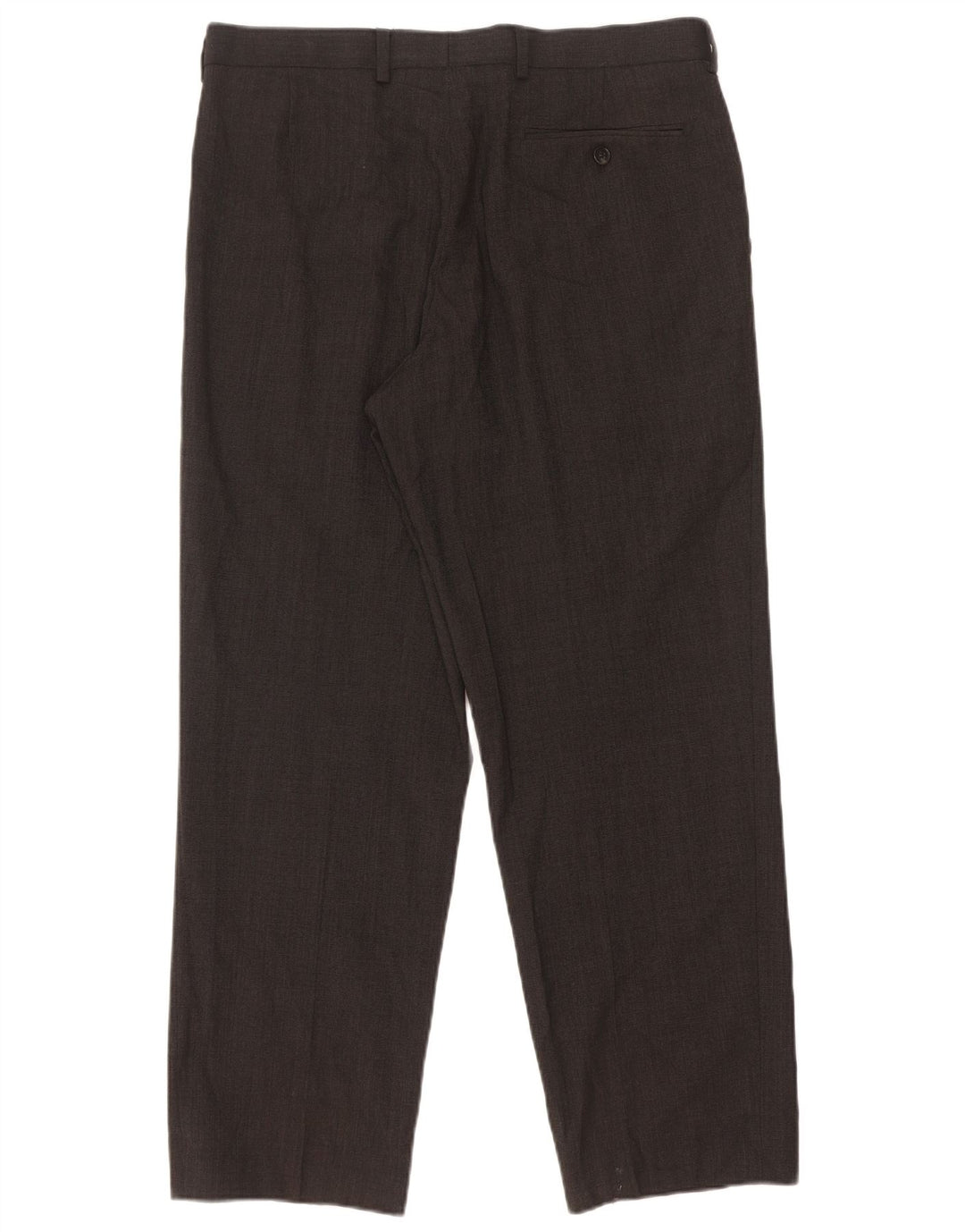 Marks & Spencer Pantalon de Costume Droit Homme W34 L29 Gris Polyester