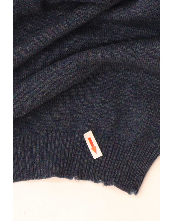 Marks & Spencer Pull Col Ras du Cou Homme Bleu Moyen Laine d'Agneau