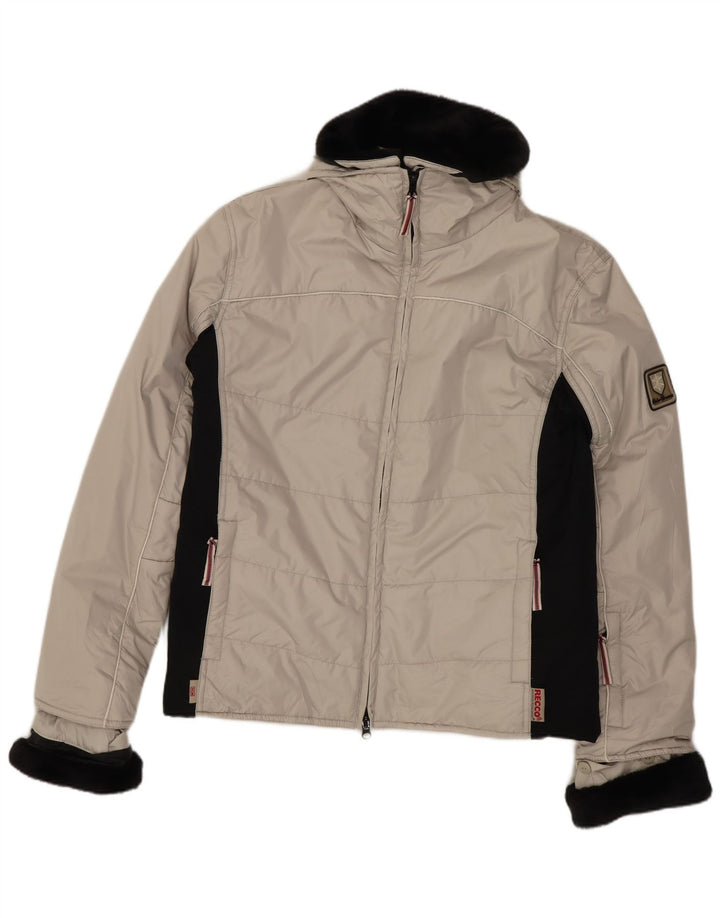 TCM Veste matelassée surdimensionnée pour femme UK 8/10 Small Beige Colourblock