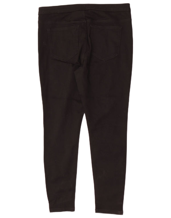 Marks & Spencer Pantalon décontracté taille haute pour femme UK 18 XL W34 L28 Noir