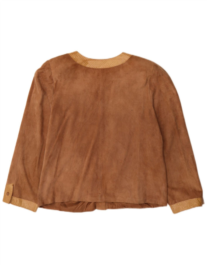 Bruno Magli Veste en daim pour femme UK 14 Large Marron