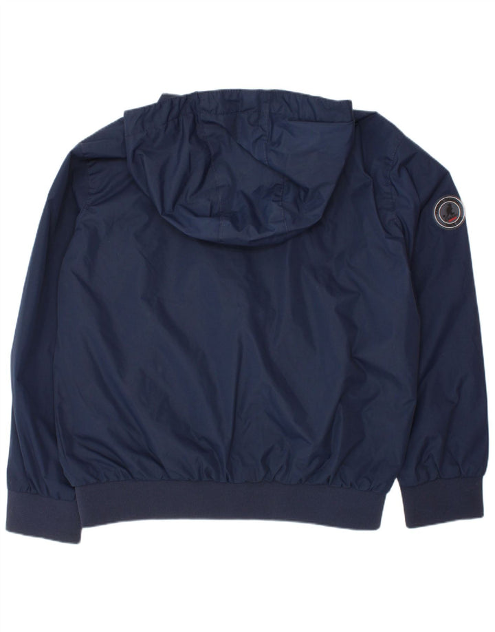 KANGOL Blouson Bomber à Capuche Garçon 7-8 Ans Bleu Marine Polyester