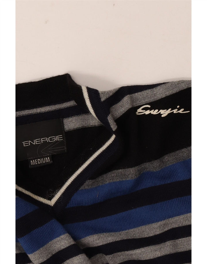 Energie Pull Col V Homme Rayé Multicolore Moyen
