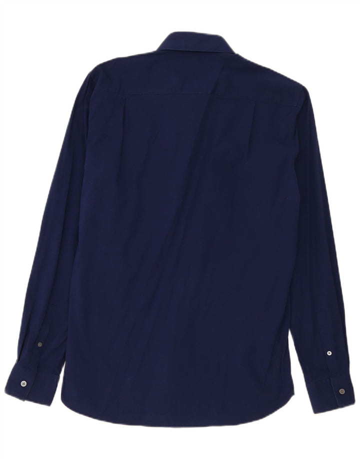 Dkny Chemise Homme Taille 16 Grand Coton Bleu Marine