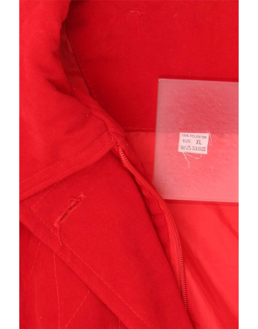 Veste Parka surdimensionnée à capuche femme vintage UK 18 XL Polyester rouge