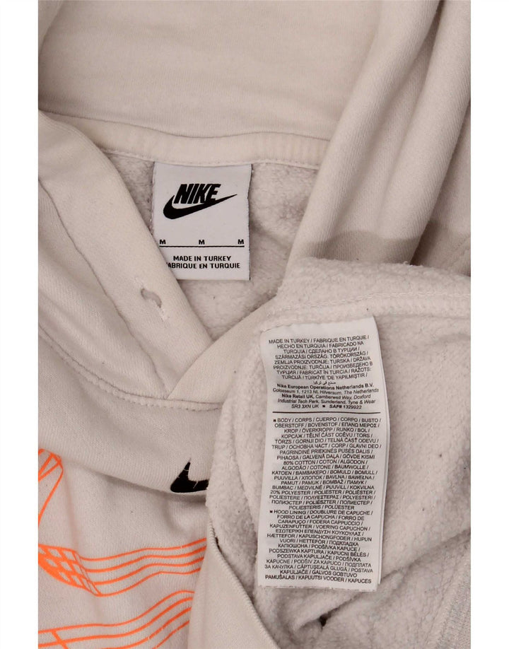 Nike Pull à capuche graphique en coton blanc moyen pour homme