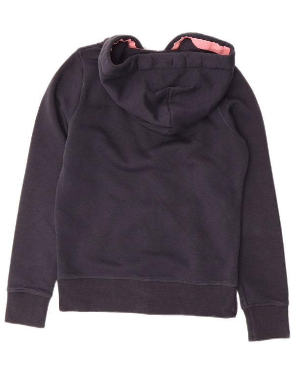 JACK WILLS Pull à capuche zippé pour femme UK 4 XS Bleu marine Coton