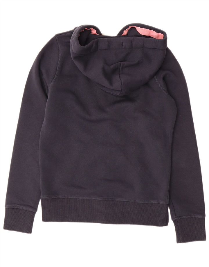JACK WILLS Pull à capuche zippé pour femme UK 4 XS Bleu marine Coton