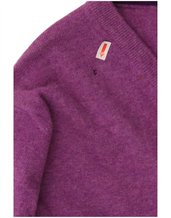 HARMONT & BLAINE Pull col V pour homme en laine violette