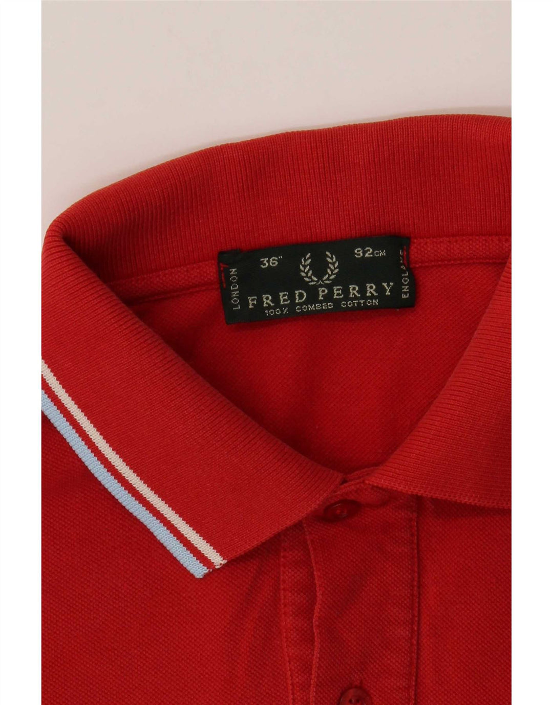 Fred Perry Polo Homme Petit Coton Rayé Rouge