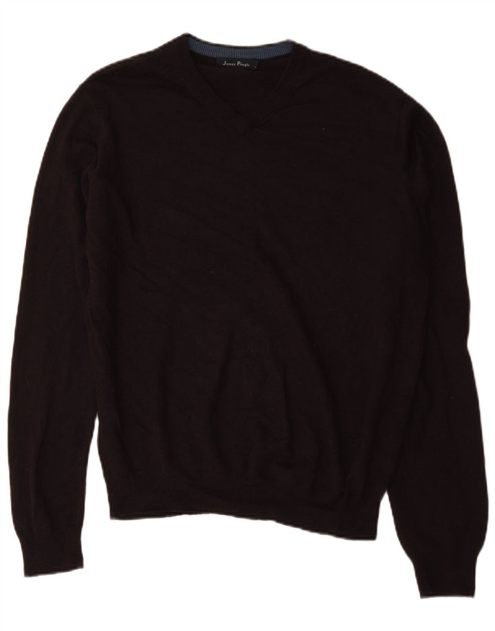 James Pringle Pull col V pour homme en acrylique noir moyen