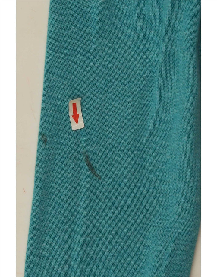Tommy Hilfiger Pull à col rond pour homme en coton turquoise moyen
