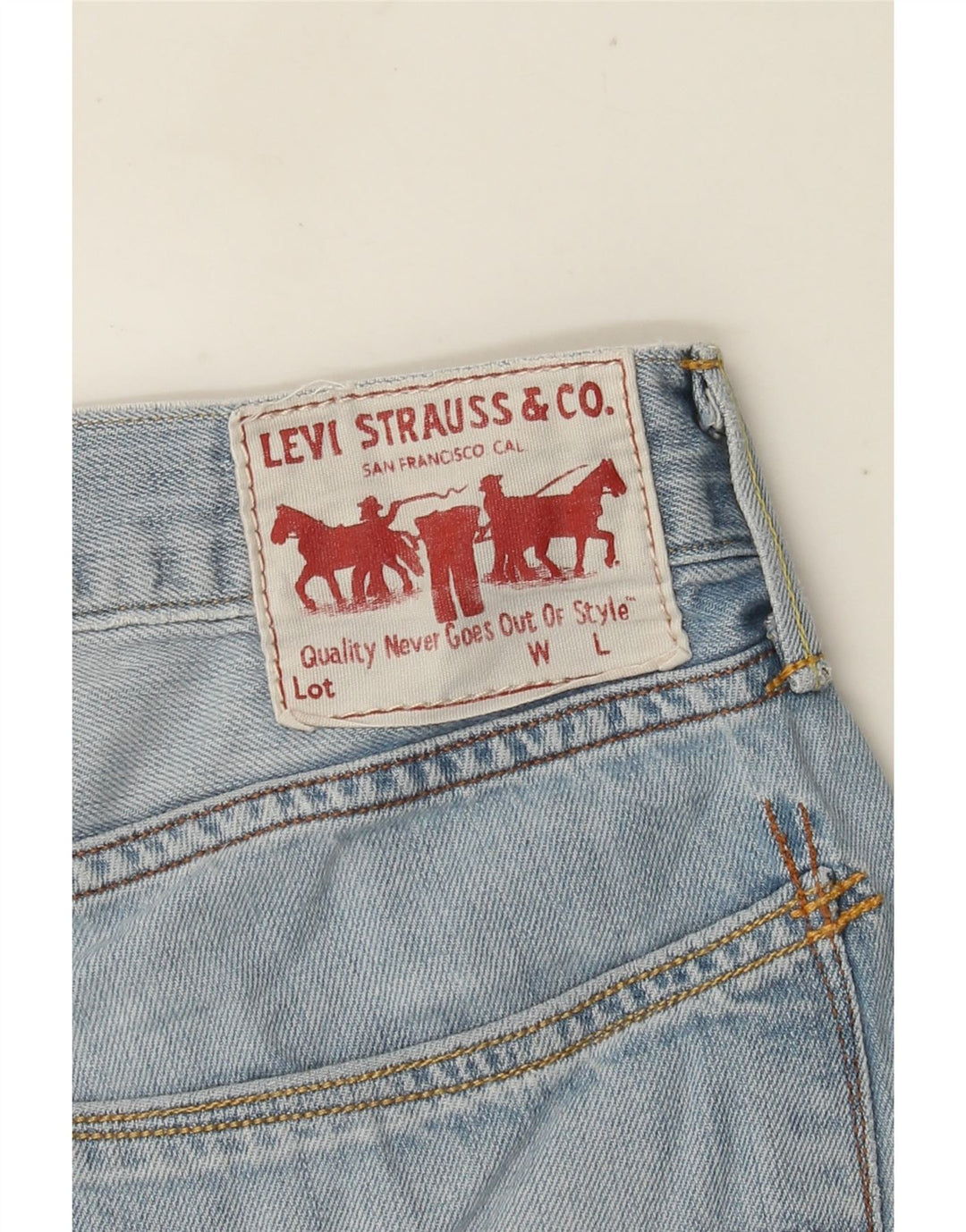 Levi's Short en Jean 504 W32 Homme Bleu Moyen Coton